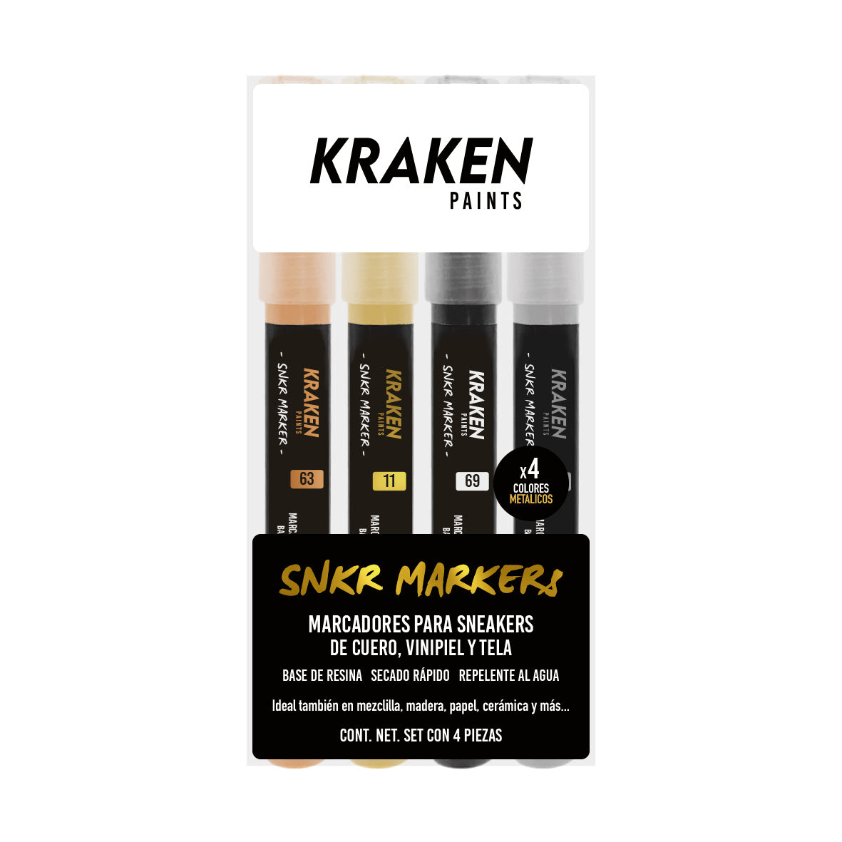 Snkr Markers - Set 4 Metálicos
