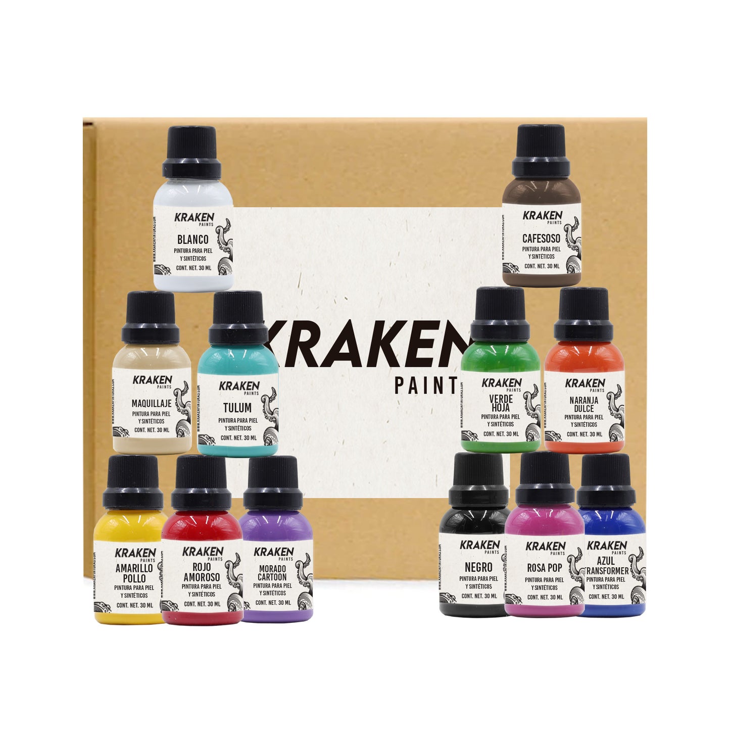 Kit Pinturas Kraken - 12 colores a elegir