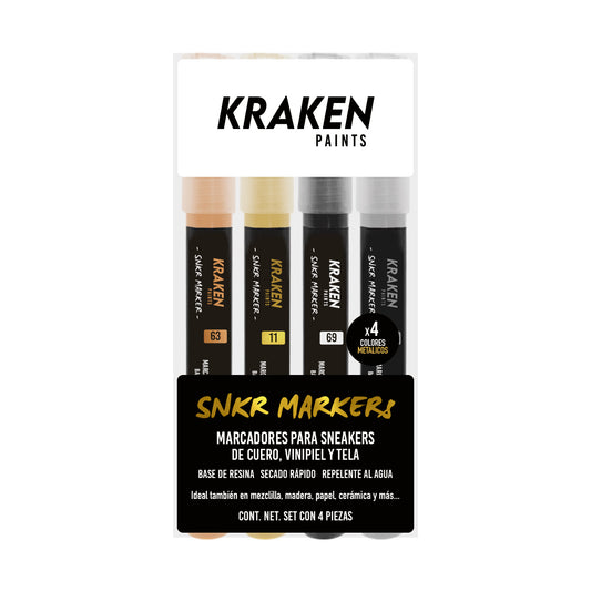 Snkr Markers - Set 4 Metálicos